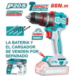 TALADRO PERCUTOR INALAMBRICO 20V BL 2000RPM 66NM TIDLI206681