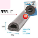 BURLETE AUTOADHESIVO TIPO "D" MARRON 5MTS BIRO0440 BIRO