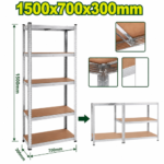 ESTANTERIA 5 PISOS 1500X700X300MM DTTS1A73 DYLLU