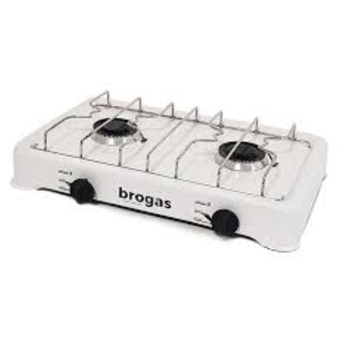 10_3 ANAFE DOBLE GAS EPOXI BCO GN BROGAS 2205 - Imagen 1