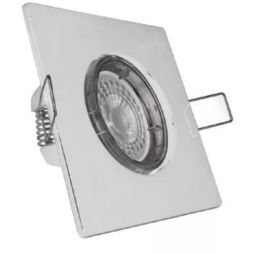 10_51 SPOT COMPLETO FACECLIP CUADRADO BLANCO C/GU10 TRF00203 TREFI - Imagen 1