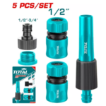 PISTOLA DE RIEGO TIPO LANZA + SET ACOPLES THHCS05122 TOTAL