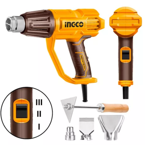 112_10 PISTOLA DE CALOR 2000W VEL VARIABLE + ACC HG200078-4 INGCO - Imagen 1