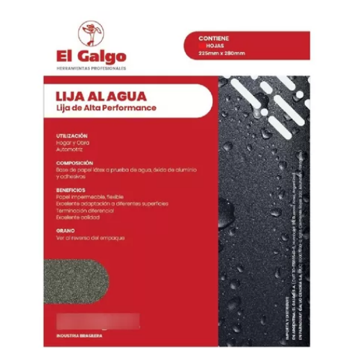 113_9 LIJA AL AGUA GR80 EL GALGO (PACKX25U) - Imagen 1