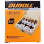 SET DE FRESA P/ROUTER X 8U DUROLL