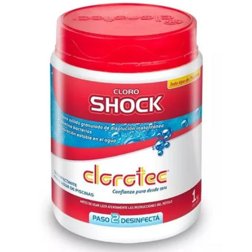 11_76 CLORO GRANULADO SHOCK X 1KG 74025 CLOROTEC - Imagen 1