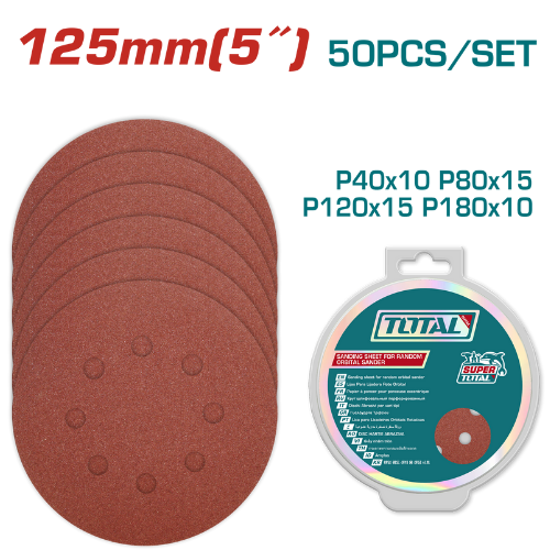 11_85 LIJA CIRCULAR 125MM X50U TAC7312511 TOTAL - Imagen 1