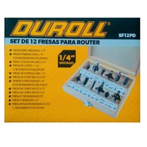 120 SET DE FRESA P/ROUTER X 12U DUROLL - Imagen 1