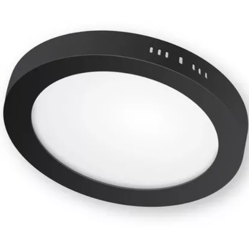 12_38 PANEL LED EXTERIOR NEGRO CIRC CALIDO 18W 3000K TACOMA - Imagen 1
