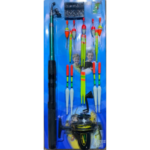 SET PESCA CAÑA 1.50MTS + REEL + 115ACC XT105F CL