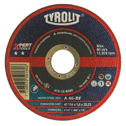 13_20 DISCO DE CORTE EXPERT TOOLS 115X1.6X22.2 TYROLIT - Imagen 1