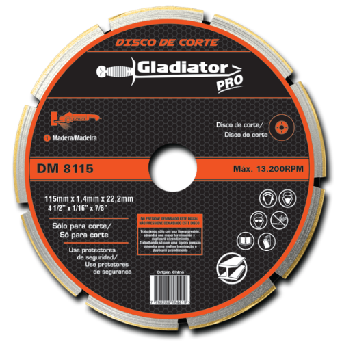 13_56 DISCO DIAMANTADO DE CORTE P/MADERA 180X1.5X22.2MM DM8180 GLA - Imagen 1