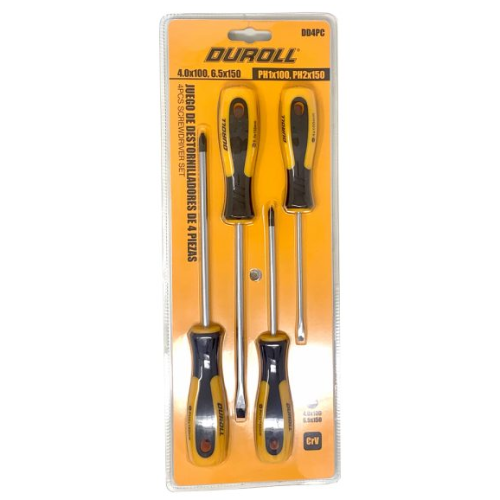 144 JUEGO DESTORNILLADOR X4 2PHH + 2PL DUROLL DD4PC - Imagen 1