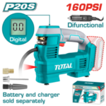 COMPRESOR 20V 160PSI TACLI2012 TOTAL