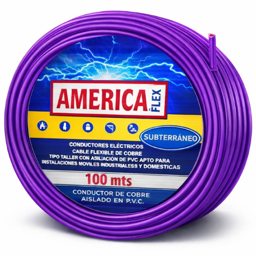 15_61 CABLE SUBTERRANEO 2X4MM X100MTS AMERICA - Imagen 1