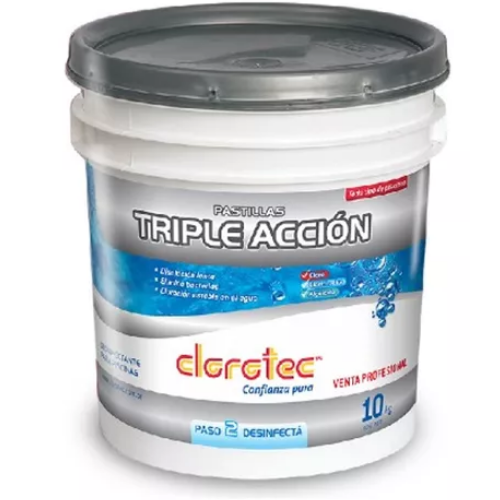 16_38 CLORO PASTILLA 200G TRIPLE ACCION X 5KG 74352 CLOROTEC - Imagen 1