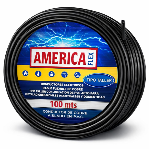 16_64 CABLE TIPO TALLER 2X1MM X100MTS AMERICA - Imagen 1