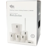 SET DE BAÑO 6 PIEZAS BLANCO RM2505