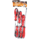 DESTORNILLADOR DE GOMA X 6PCS ROJO Y NEGRO