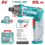 ATORNILLADOR INALAMBRICO 8V INDUS + 17ACC TSDLI08025 TOTAL