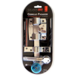 CERROJO PUERTA PASADOR C/LLAVE SILVER