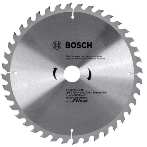 19_36 DISCO DE SIERRA CIRCULAR 254MM 10'' 40 DIENTES ATB BOSCH - Imagen 1