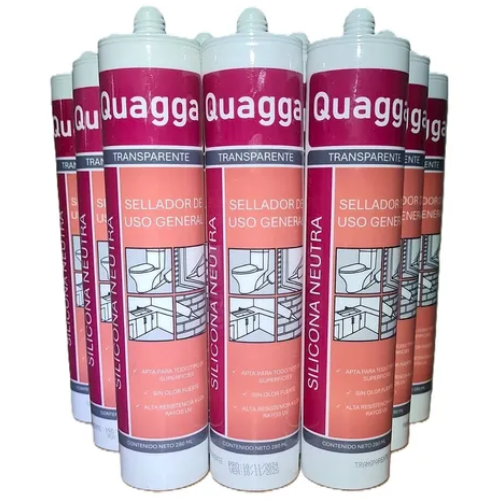 19_42 SELLADOR SILICONA NEUTRA MULTIUSO TRANSPARENTE 280ML QUAGGA - Imagen 1