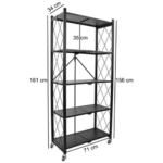 MUEBLE METALICO 5 ESTANTES NEGRO RM85