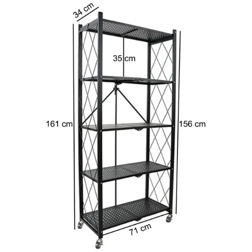1_207 MUEBLE METALICO 5 ESTANTES NEGRO RM85 - Imagen 1