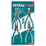 KIT DE 4 PINZAS SEEGER CON ESTUCHE THTJ214041 TOTAL