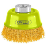 CEPILLO COPA BRONCEADO RIZADO 100MM P/AMOLADORA DTCE1402 DYLLU
