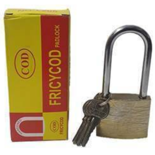 25_12 CANDADO DE 63MM ARO LARGO BRONCE - Imagen 1