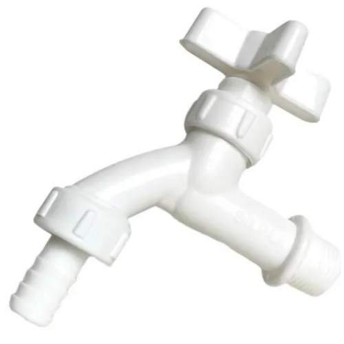 25_45 CANILLA PLASTICA CRUZ BLANCA 1/2" SIPLA - Imagen 1