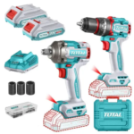 TALADRO PERCUTOR + LLAVE DE IMPACTO 1/2" 400NM TCKLI20275-4