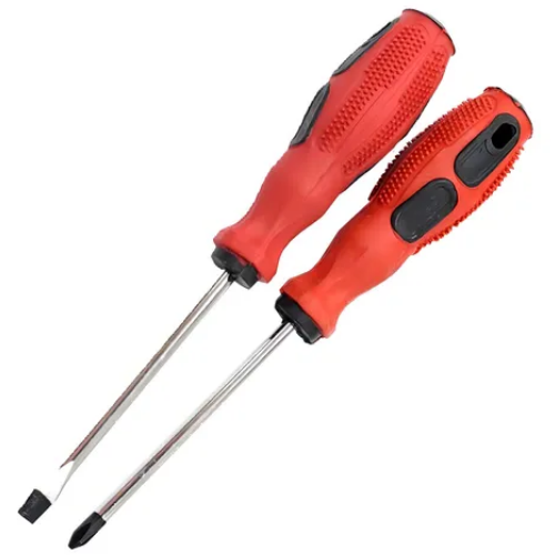 27_39 DESTORNILLADOR DE GOMA X 2PCS ROJO Y NEGRO - Imagen 1