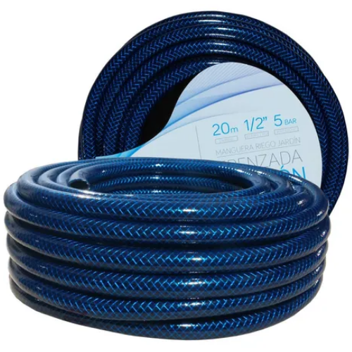 28_71 MANGUERA TRENZADA MALLADA AZUL 3/4X25MTS POLY - Imagen 1