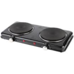 ANAFE ELECTRICO 2 HORNALLAS NEGRO 2000W GLOSS