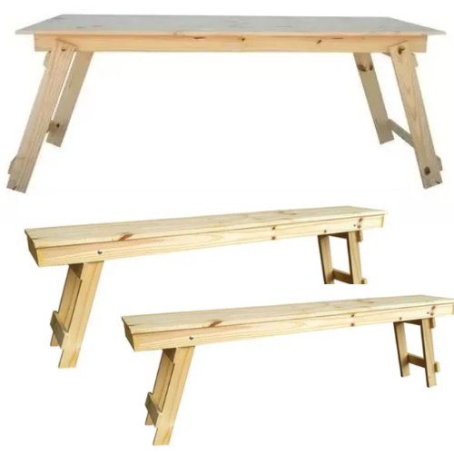 2_25 COMBO MESA + 2 BANCOS ESCALAR - Imagen 1