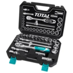 BOCALLAVES + LLAVE X 44PCS 1/4" Y 1/2" IND THT421441 TOTAL