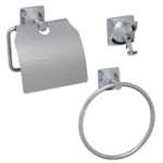 SET DE BAÑO NIZA 3 PIEZAS CROMO ZINC/ACERO INOX 9427 MOZART