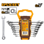 LLAVE COMBINADA C/CRIQUE X8PCS HKSPAR1082 INGCO