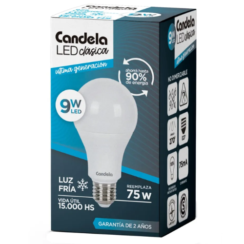 35_1 LAMPARA LED 7W LUZ FRIA CANDELA - Imagen 1