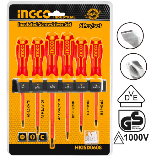 37_39 SET DE DEST IND AISLADOS 6PCS HKISD0608 INGCO - Imagen 1