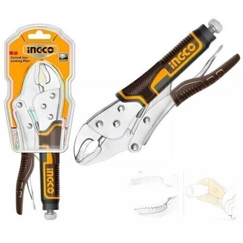 39_25 PINZA DE PRESION CURVA 7" 180MM HCJLW0207 INGCO - Imagen 1
