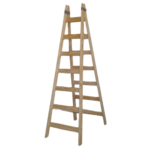 ESCALERA DE MADERA PINTOR 4 ESCALONES 1.30 MT PINO