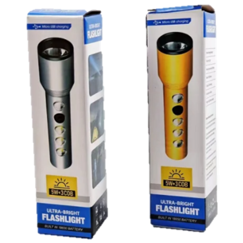 40_20 LINTERNA RECARGABLE 5W+3COB ULTRA-BRIGHT - Imagen 1