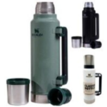 TERMO DE ACERO C/MANIJA 1.3LTS STANLEY BLANCO/VERDE