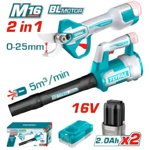 44_37 KIT TIJERA DE PODA + SOPLADOR 20V IND TOSLI250385-4 TOTAL - Imagen 1