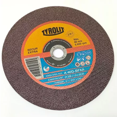 45_16 DISCO DE CORTE ULTRAFINO SECUR 178X1.6X22 TYROLIT - Imagen 1