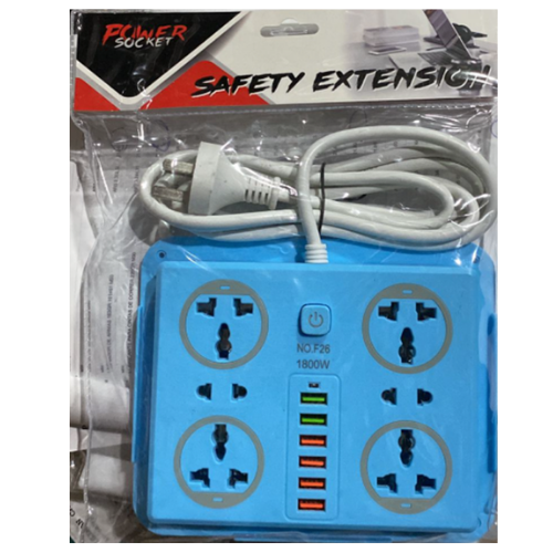 47_16 ZAPATILLA 6T MULT + 6 USB C/CABLE C/LLAVE C/PROTEC RM1109 CL - Imagen 1